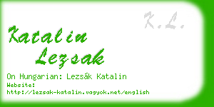 katalin lezsak business card