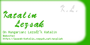 katalin lezsak business card